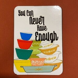 Pyrex vintage looking magnet 4x3